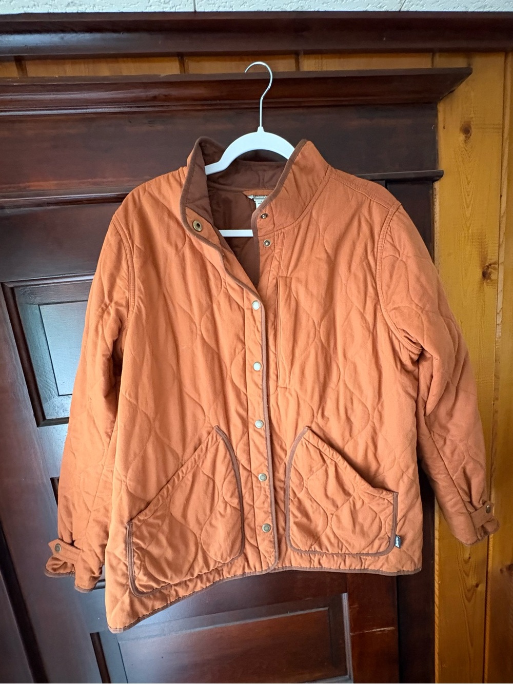 Duluth Trading Co Quilted Jacket in Rust